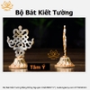 Bộ Bát Kiết Tường (Bát Đại Cát Tường - Tám Tướng Cát Tường) Cao 11.6cm Bằng Đồng Nguyên Chất, Hoàn Thiện Thủ Công BBKT17 chân thực