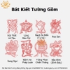 Bộ Bát Kiết Tường (Bát Đại Cát Tường - Tám Tướng Cát Tường) Cao 12cm Bằng Đồng Nguyên Chất, Hoàn Thiện Thủ Công BBKT19 cao cấp nhất