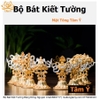 Bộ Bát Kiết Tường (Bát Đại Cát Tường - Tám Tướng Cát Tường) Cao 11.6cm Bằng Đồng Nguyên Chất, Hoàn Thiện Thủ Công BBKT17