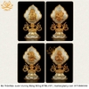|Cao 24.5cm| Bộ Thất Bảo Luân Vương Bằng Bằng Đồng Nguyên Chất Mạ Bạc Và Vàng, Hoàn Thiên Thủ Công BTBLV07