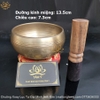 Chuông Xoay Lục Tự Đại Minh Ánh Kim Chế Tác Bằng 7 Kim Loại Quý Nhất Hàng Thủ Công Nepal (Chuông Hát - Singing Bowl) CX04 xịn