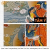 Cuộn Tranh ThangKa Phật Liên Hoa Sinh Bằng Vải Gấm Cao Cấp vật phẩm phong thủy may mắn cát tường như ý