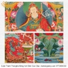 Cuộn Tranh ThangKa Phật Liên Hoa Sinh Bằng Vải Gấm quà tặng ý nghĩa quà tặng sang trọng