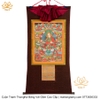 Cuộn Tranh ThangKa Phật Liên Hoa Sinh Bằng Vải Gấm vật phẩm phong thủy may mắn cát tường như ý