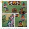 Cuộn Tranh ThangKa Phật Dược Sư Bằng Vải Gấm cát tường vật phẩm phong thủy như ý