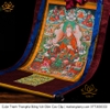 Cuộn Tranh ThangKa Phật Liên Hoa Sinh Bằng Vải Gấm cát tường vật phẩm phong thủy như ý