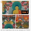 Cuộn Tranh ThangKa Phật Thích Ca Mâu Ni Bằng Vải Gấm mạnh khỏe phúc lộc trường thọ hạnh phúc