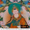 Cuộn Tranh ThangKa Phật Liên Hoa Sinh Bằng Vải Gấm cầu tài lộc chiêu tài hóa giải vận đen bình an