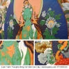 Cuộn Tranh ThangKa Phật Tara Xanh Lục Độ Phật Mẫu Bằng Vải Gấm vật phẩm phong thủy may mắn vật phẩm phong thủy