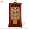 Cuộn Tranh ThangKa Phật Tara Xanh Lục Độ Phật Mẫu Bằng Vải Gấm Cao Cấp, Kiểu 1, TCT01