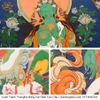 Cuộn Tranh ThangKa Phật Tara Xanh Lục Độ Phật Mẫu Bằng Vải Gấm quà tặng quà tân gia quà tặng phong thủy