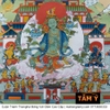 Cuộn Tranh ThangKa Phật Tara Xanh Lục Độ Phật Mẫu Bằng Vải Gấm cát tường vật phẩm phong thủy như ý