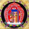 Tấm đồng trang trí biểu tượng Kalachakra