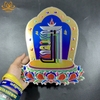 Thời luân Kim Cang Kalachakra (Thập tự tại) bằng hợp kim dập nổi tạo cảm giác 3D phủ màu sắc sống động