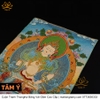 Cuộn Tranh ThangKa Ngài Kim Cang Tát Đỏa (Vajrasattva) Bằng Vải Gấm Cao Cấp, cầu tài lộc chiêu tài hóa giải vận đen bình an