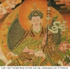Cuộn Tranh ThangKa Phật Liên Hoa Sinh Bằng Vải Gấm Cao Cấp cát tường vật phẩm phong thủy như ý