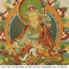 Cuộn Tranh ThangKa Phật Liên Hoa Sinh Bằng Vải Gấm Cao Cấp Kiểu 6, cầu tài lộc chiêu tài hóa giải vận đen bình an