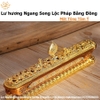 Lư Hương Kiểu dài Nằm Ngang Song Lộc Pháp Luân LHN03