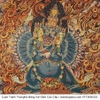 Cuộn Tranh ThangKa Ngài Phổ Ba Kim Cang (Vajrakilaya) Bằng Vải Gấm Cao Cấp, Kiểu 2, TCT31