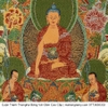 Cuộn Tranh ThangKa Phật Thích Ca Mâu Ni Bằng Vải Gấm Cao Cấp, cầu tài lộc chiêu tài hóa giải vận đen bình an