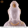 Tượng Phật Quan Âm Bồ Tát (Dáng Ngự Lãm) Bằng Lưu Ly Cao Cấp vật phẩm phong thủy mạnh khỏe phúc lộc trường thọ hạnh phúc