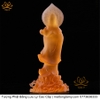 |Cao 22cm| Tượng Phật Quan Thế Âm Bồ Tát(Dáng Đứng) Bằng Lưu Ly Cao Cấp Màu Vàng Thiết Kế Sang Trọng TP187