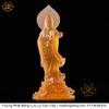 |Cao 22cm| Tượng Phật Quan Thế Âm Bồ Tát(Dáng Đứng) Bằng Lưu Ly Cao Cấp Màu Vàng Thiết Kế Sang Trọng TP187