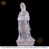 Tượng Phật Quan Thế Âm Bồ Tát(Dáng Đứng) Bằng Lưu Ly Cao Cấp Màu Vàng pháp bảo pháp khí phật bồ tát thần thánh
