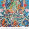 Cuộn Tranh ThangKa Phật Tara Xanh Lục Độ Phật Mẫu Bằng Vải Gấm Cao Cấp, quà tặng quà tân gia quà tặng phong thủy