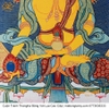 Cuộn Tranh ThangKa Địa Tạng Vương Bồ Tát Bằng Vải Gấm Cao Cấp, mạnh khỏe phúc lộc trường thọ hạnh phúc