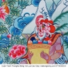 Cuộn Tranh ThangKa Phật Hoàng Thần Tài Bằng Vải Gấm Cao Cấp, cát tường vật phẩm phong thủy như ý