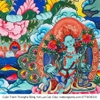 Cuộn Tranh ThangKa Phật Hoàng Thần Tài Bằng Vải Gấm Cao Cấp, quà tặng tinh tế quà tặng cao cấp