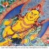 Cuộn Tranh ThangKa Phật Hoàng Thần Tài Bằng Vải Gấm Cao Cấp, quà tặng quà tân gia quà tặng phong thủy