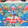 Cuộn Tranh ThangKa Ngài Kim Cang Tát Đỏa (Vajrasattva) Bằng Vải Gấm Cao Cấp, quà tặng tinh tế quà tặng cao cấp