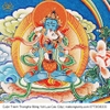 Cuộn Tranh ThangKa Phật Liên Hoa Sinh Bằng Vải Gấm Cao Cấp quà tặng quà tân gia quà tặng phong thủy