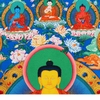 Cuộn Tranh ThangKa Phật Thích Ca Bằng Vải Gấm Cao Cấp, vật phẩm phong thủy may mắn cát tường như ý