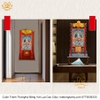 Cuộn Tranh ThangKa Phật Tara Trắng Bằng Vải Gấm Cao Cấp, Kiểu 2, TCT51