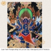 Cuộn Tranh ThangKa Phật Đại Uy Đức Minh Vương Yamatanka Bằng Vải Gấm Cao Cấp, quà tặng quà tân gia quà tặng phong thủy