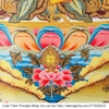 Cuộn Tranh ThangKa Ngài Văn Thù Bồ Tát Bằng Vải Gấm Cao Cấp, quà tặng ý nghĩa quà tặng sang trọng