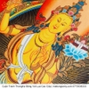 Cuộn Tranh ThangKa Ngài Văn Thù Bồ Tát Bằng Vải Gấm Cao Cấp, mạnh khỏe phúc lộc trường thọ hạnh phúc