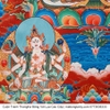 Cuộn Tranh ThangKa Ngài Quan Âm Bồ Tát Bằng Vải Gấm  Cao Cấp, quà tặng sếp quà mừng thọ