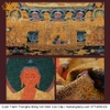 Cuộn Tranh ThangKa Ngài A Di Đà Phật Bằng Vải Gấm vật phẩm phong thủy may mắn cát tường như ý