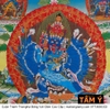 Cuộn Tranh ThangKa Phật Đại Uy Đức Minh Vương Yamatanka Bằng Vải Gấm Cao Cấp, mạnh khỏe phúc lộc trường thọ hạnh phúc