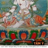 Cuộn Tranh ThangKa Phổ Hiền Bồ Tát Bằng Vải Gấm Cao Cấp, cầu tài lộc chiêu tài hóa giải vận đen bình an