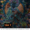 Cuộn Tranh ThangKa Phật Liên Hoa Sinh Bằng Vải Gấmvật phẩm phong thủy cầu tài lộc vật phẩm phong thủy chiêu tài