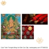 Cuộn Tranh ThangKa Phật Hoàng Thần Tài Bằng Vải Gấm vật phẩm phong thủy may mắn cát tường như ý