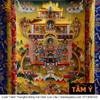 Cuộn Tranh ThangKa Các Vị Phật Mật Tông Bằng Vải Gấm cát tường vật phẩm phong thủy như ý