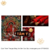 Cuộn Tranh ThangKa Phật Tara Xanh Lục Độ Phật Mẫu Bằng Vải Gấm Cao Cấp, pháp bảo pháp khí phật bồ tát thần thánh