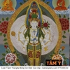 Cuộn Tranh ThangKa Ngài Quan Âm Thiên Thủ Thiên Nhãn Bồ Tát Bằng Vải Gấm Cao Cấp, Kiểu 4, TCT82