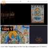 Cuộn Tranh ThangKa Phật Tara Xanh Lục Độ Phật Mẫu Bằng Vải Gấm Cao Cấp, quà tặng quà tân gia quà tặng phong thủy